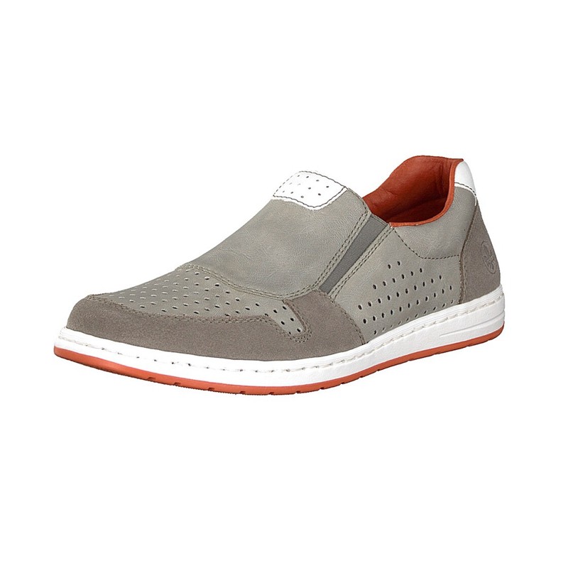 Slip On Rieker 18265-43 Para Homem - Cinzentas